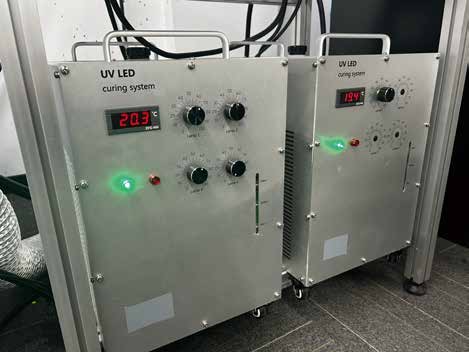 Dual UV curing